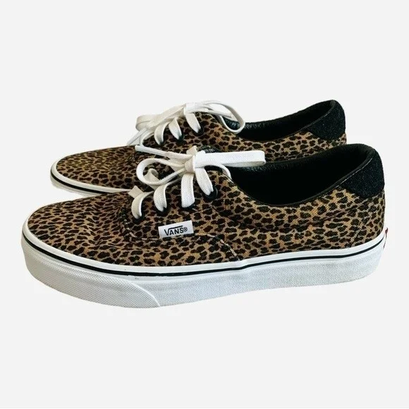 VANS Leopard Print White Brown Unisex Skate Sneakers Men’s Size 5 - Picture 6 of 10